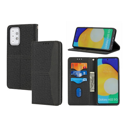 Woven Texture Stitching Magnetic Horizontal Flip PU Leather Case with Holder & Card Slots & Wallet & Lanyard, For Samsung Galaxy A52 4G / 5G, For Samsung Galaxy S20 FE, For Samsung Galaxy A02s 164mm, For Samsung Galaxy A02s 166mm