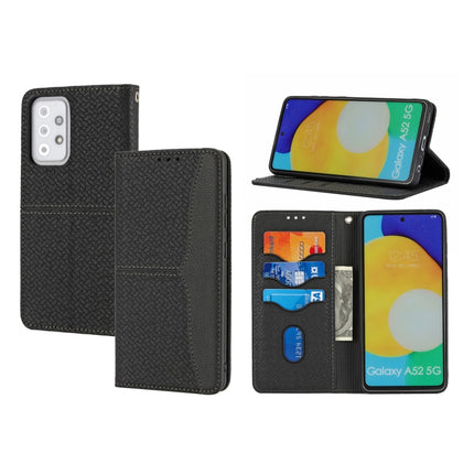 Woven Texture Stitching Magnetic Horizontal Flip PU Leather Case with Holder & Card Slots & Wallet & Lanyard, For Samsung Galaxy A52 4G / 5G, For Samsung Galaxy S20 FE, For Samsung Galaxy A02s 164mm, For Samsung Galaxy A02s 166mm