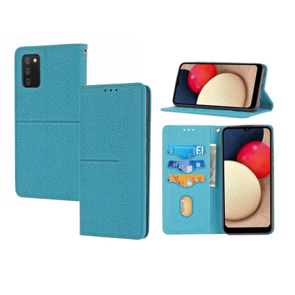 Woven Texture Stitching Magnetic Horizontal Flip PU Leather Case with Holder & Card Slots & Wallet & Lanyard, For Samsung Galaxy A52 4G / 5G, For Samsung Galaxy S20 FE, For Samsung Galaxy A02s 164mm, For Samsung Galaxy A02s 166mm