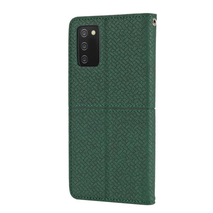 Woven Texture Stitching Magnetic Horizontal Flip PU Leather Case with Holder & Card Slots & Wallet & Lanyard, For Samsung Galaxy A03s 164mm, For Samsung Galaxy A12 5G, For Samsung Galaxy A22 4G, For Samsung Galaxy A22 5G