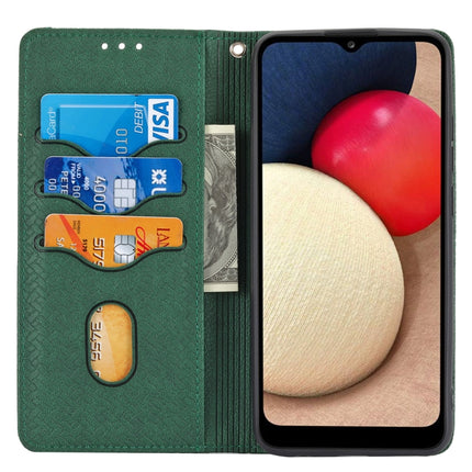 Woven Texture Stitching Magnetic Horizontal Flip PU Leather Case with Holder & Card Slots & Wallet & Lanyard, For Samsung Galaxy A03s 164mm, For Samsung Galaxy A12 5G, For Samsung Galaxy A22 4G, For Samsung Galaxy A22 5G