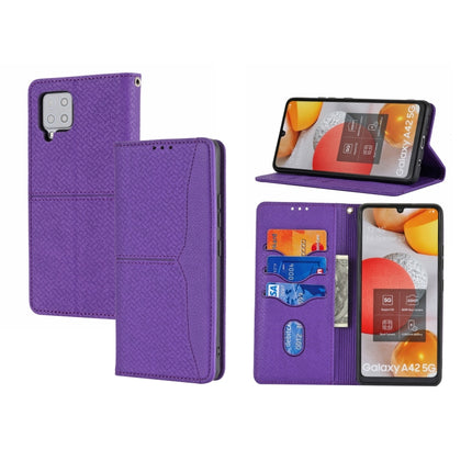 Woven Texture Stitching Magnetic Horizontal Flip PU Leather Case with Holder & Card Slots & Wallet & Lanyard, For Samsung Galaxy A03s 164mm, For Samsung Galaxy A12 5G, For Samsung Galaxy A22 4G, For Samsung Galaxy A22 5G