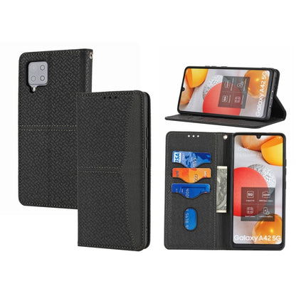 Woven Texture Stitching Magnetic Horizontal Flip PU Leather Case with Holder & Card Slots & Wallet & Lanyard, For Samsung Galaxy A03s 164mm, For Samsung Galaxy A12 5G, For Samsung Galaxy A22 4G, For Samsung Galaxy A22 5G