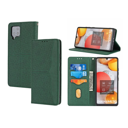 Woven Texture Stitching Magnetic Horizontal Flip PU Leather Case with Holder & Card Slots & Wallet & Lanyard, For Samsung Galaxy A03s 164mm, For Samsung Galaxy A12 5G, For Samsung Galaxy A22 4G, For Samsung Galaxy A22 5G