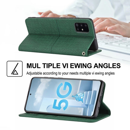 Woven Texture Stitching Magnetic Horizontal Flip PU Leather Case with Holder & Card Slots & Wallet & Lanyard, For Samsung Galaxy A71, For Samsung Galaxy M32, For Samsung Galaxy S21 5G, For Samsung Galaxy S21 FE