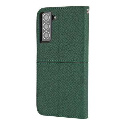 Woven Texture Stitching Magnetic Horizontal Flip PU Leather Case with Holder & Card Slots & Wallet & Lanyard, For Samsung Galaxy S21+ 5G, For Samsung Galaxy S21 Ultra 5G