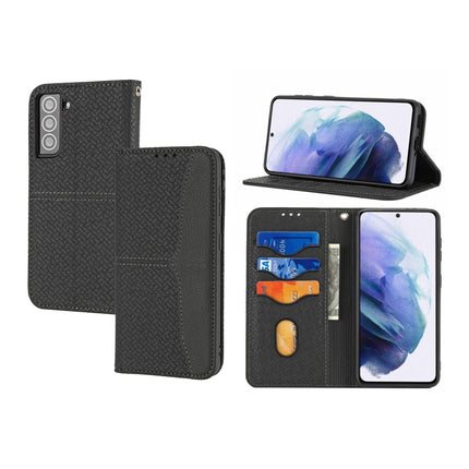 Woven Texture Stitching Magnetic Horizontal Flip PU Leather Case with Holder & Card Slots & Wallet & Lanyard, For Samsung Galaxy S21+ 5G, For Samsung Galaxy S21 Ultra 5G