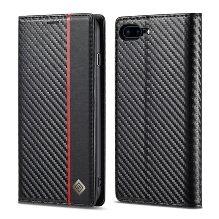 LC.IMEEKE Carbon Fiber PU + TPU Horizontal Flip Leather Case with Holder & Card Slot & Wallet, For iPhone 11, For iPhone 11 Pro, For iPhone 11 Pro Max, For iPhone 12 mini, For iPhone 12 / 12 Pro, For iPhone 12 Pro Max, For iPhone X / XS, For iPhone XR ...