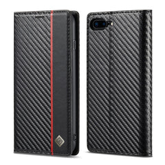 LC.IMEEKE Carbon Fiber PU + TPU Horizontal Flip Leather Case with Holder & Card Slot & Wallet, For iPhone 11, For iPhone 11 Pro, For iPhone 11 Pro Max, For iPhone 12 mini, For iPhone 12 / 12 Pro, For iPhone 12 Pro Max, For iPhone X / XS, For iPhone XR