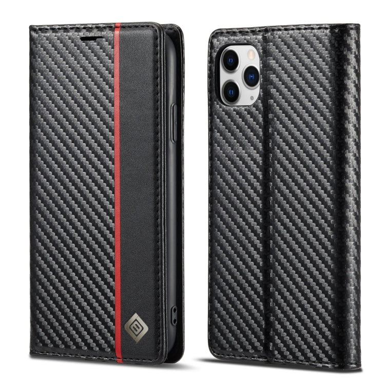 LC.IMEEKE Carbon Fiber PU + TPU Horizontal Flip Leather Case with Holder & Card Slot & Wallet, For iPhone 11, For iPhone 11 Pro, For iPhone 11 Pro Max, For iPhone 12 mini, For iPhone 12 / 12 Pro, For iPhone 12 Pro Max, For iPhone X / XS, For iPhone XR�...