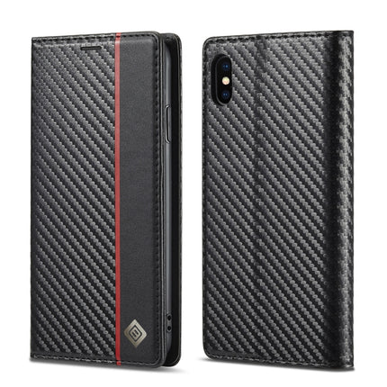 LC.IMEEKE Carbon Fiber PU + TPU Horizontal Flip Leather Case with Holder & Card Slot & Wallet, For iPhone 11, For iPhone 11 Pro, For iPhone 11 Pro Max, For iPhone 12 mini, For iPhone 12 / 12 Pro, For iPhone 12 Pro Max, For iPhone X / XS, For iPhone XR ...