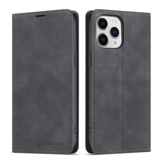Forwenw Dream Series - Funda de cuero con tapa horizontal con borde de aceite magnético, ranura para tarjetas, soporte, marco de fotos y billetera, para iPhone 13 mini, iPhone 13, iPhone 13 Pro, iPhone 13 Pro Max