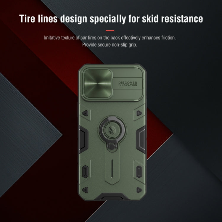 NILLKIN Shockproof CamShield Armor Protective Case with Invisible Ring Holder, For iPhone 13 Pro Max
