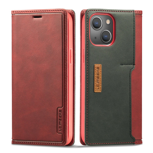 LC.IMEEKE LC-001 Series PU + TPU Color Matching Frosted Horizontal Flip Leather Case with Holder & Card Slot, For iPhone 13 mini, For iPhone 13, For iPhone 13 Pro, For iPhone 13 Pro Max