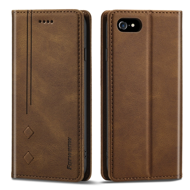 Forwenw F2 Series Magnetic Horizontal Flip Leather Case with Holder & Card Slots & Wallet