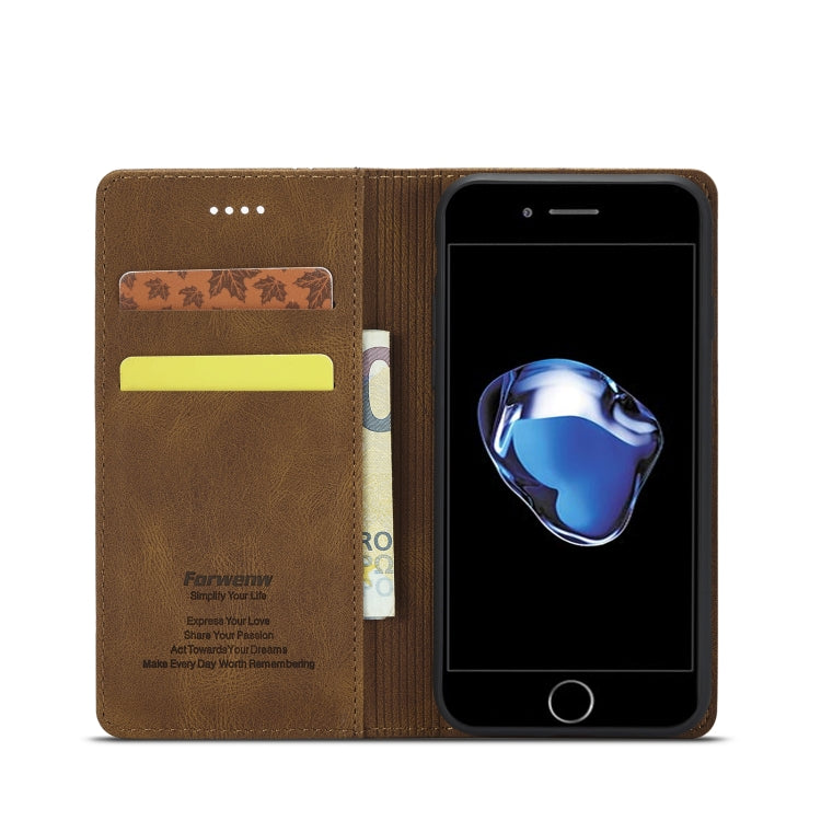 Forwenw F2 Series Magnetic Horizontal Flip Leather Case with Holder & Card Slots & Wallet, For iPhone 8 Plus / 7 Plus, For iPhone 11, For iPhone 11 Pro, For iPhone 11 Pro Max, For iPhone 12 mini, For iPhone 12 / 12 Pro
