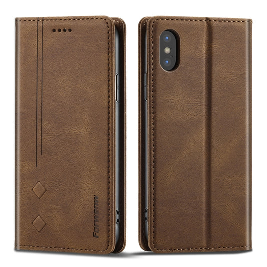 Forwenw F2 Series Magnetic Horizontal Flip Leather Case with Holder & Card Slots & Wallet, For iPhone X / XS, For iPhone XR, For iPhone XS Max
