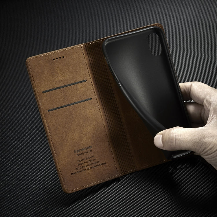 Forwenw F2 Series Magnetic Horizontal Flip Leather Case with Holder & Card Slots & Wallet, For iPhone XS Max