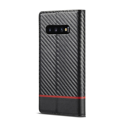 LC.IMEEKE Carbon Fiber PU + TPU Horizontal Flip Leather Case with Holder & Card Slot & Wallet, For Samsung Galaxy S10, For Samsung Galaxy S10+, For Samsung Galaxy S20, For Samsung Galaxy S20+, For Samsung Galaxy S20 FE, For Samsung Galaxy S21 5G�������...