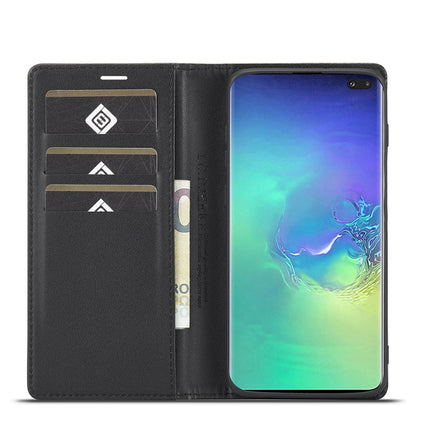 LC.IMEEKE Carbon Fiber PU + TPU Horizontal Flip Leather Case with Holder & Card Slot & Wallet, For Samsung Galaxy S10, For Samsung Galaxy S10+, For Samsung Galaxy S20, For Samsung Galaxy S20+, For Samsung Galaxy S20 FE, For Samsung Galaxy S21 5G�������...