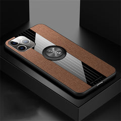 XINLI Stitching Cloth Textue Shockproof TPU Protective Case with Ring Holder, For iPhone 11, For iPhone 11 Pro, For iPhone 11 Pro Max