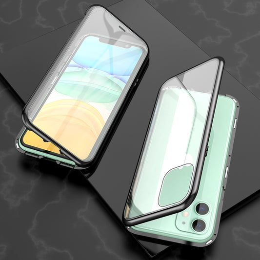 Funda abatible con imán de vidrio templado, marco angular, adsorción magnética de doble cara ultradelgada, para iPhone 11, para iPhone 11 Pro, para iPhone 11 Pro Max