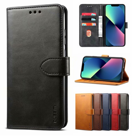 GUSSIM Business Style Horizontal Flip Leather Case with Holder & Card Slots & Wallet, For iPhone 13 mini, For iPhone 13, For iPhone 13 Pro, For iPhone 13 Pro Max