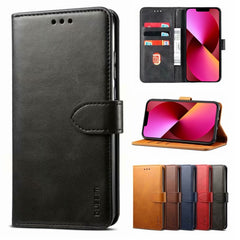 GUSSIM Business Style Horizontal Flip Leather Case with Holder & Card Slots & Wallet, For iPhone 13 mini, For iPhone 13, For iPhone 13 Pro, For iPhone 13 Pro Max