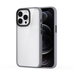 Ming Shield - Funda híbrida transparente esmerilada de PC + TPU a prueba de arañazos y golpes para iPhone 13 mini, iPhone 13, iPhone 13 Pro, iPhone 13 Pro Max