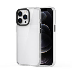 Ming Shield - Funda híbrida transparente esmerilada de PC + TPU a prueba de arañazos y golpes para iPhone 13 mini, iPhone 13, iPhone 13 Pro, iPhone 13 Pro Max