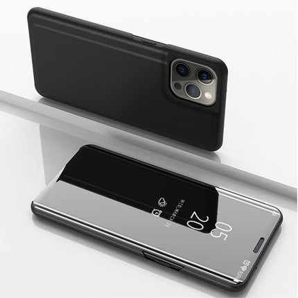 Verspiegelte horizontale Flip-Lederhülle mit Halterung, für iPhone 13 mini, für iPhone 13, für iPhone 13 Pro, für iPhone 13 Pro Max