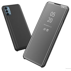 Plated Mirror Horizontal Flip Leather Case with Holder, For OnePlus N200 5G