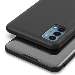 Plated Mirror Horizontal Flip Leather Case with Holder, For OnePlus N200 5G