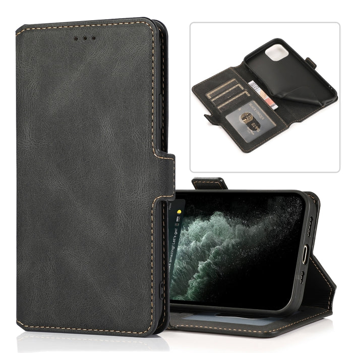 Retro-Lederhülle mit Magnetverschluss und horizontalem Klappmechanismus, mit Halterung &amp; Kartenfächern &amp; Bilderrahmen &amp; Geldbörse, für iPhone 13 mini, für iPhone 13, für iPhone 13 Pro, für iPhone 13 Pro Max
