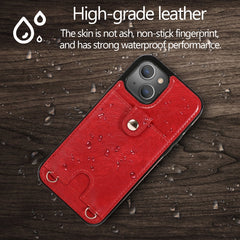 Shockproof PU Leather + TPU Protective Case with Card Slot & Lanyard, For iPhone 13 mini, For iPhone 13, For iPhone 13 Pro, For iPhone 13 Pro Max