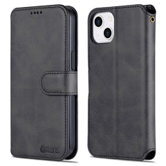 AZNS Horizontale Klapphülle aus Leder mit Kalbslederstruktur, Halter &amp; Kartenfächern &amp; Geldbörse &amp; Bilderrahmen, für iPhone 13 mini, für iPhone 13, für iPhone 13 Pro, für iPhone 13 Pro Max