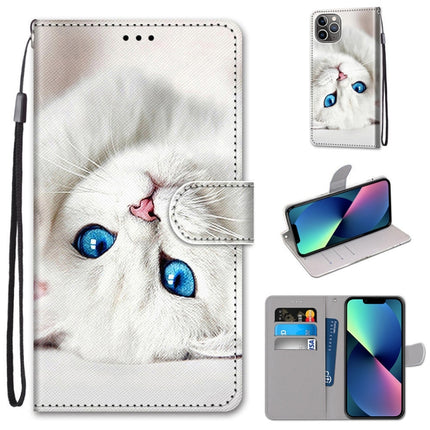 Coloured Drawing Cross Texture Horizontal Flip PU Leather Case with Holder & Card Slots & Wallet & Lanyard, For iPhone 13 mini