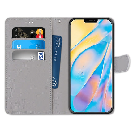 Coloured Drawing Cross Texture Horizontal Flip PU Leather Case with Holder & Card Slots & Wallet & Lanyard, For iPhone 13