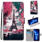 For iPhone 13 Pro Max / Pink Flower Tower Bridge