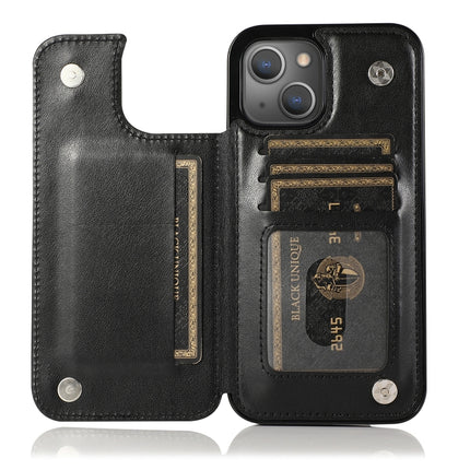 Schmetterlinge Blumen Doppelschnalle PU + TPU Schutzhülle mit Halter &amp; Kartenfächern &amp; Bilderrahmen, für iPhone 13 Pro Max