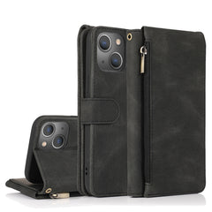 Skin-feel Crazy Horse Texture Zipper Wallet Bag Horizontal Flip Leather Case with Holder & Card Slots & Wallet & Lanyard, For iPhone 13 mini, For iPhone 13, For iPhone 13 Pro, For iPhone 13 Pro Max