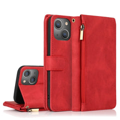 Skin-feel Crazy Horse Texture Zipper Wallet Bag Horizontal Flip Leather Case with Holder & Card Slots & Wallet & Lanyard, For iPhone 13 mini, For iPhone 13, For iPhone 13 Pro, For iPhone 13 Pro Max