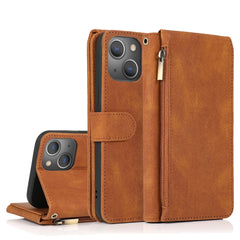 Skin-feel Crazy Horse Texture Zipper Wallet Bag Horizontal Flip Leather Case with Holder & Card Slots & Wallet & Lanyard, For iPhone 13 mini, For iPhone 13, For iPhone 13 Pro, For iPhone 13 Pro Max