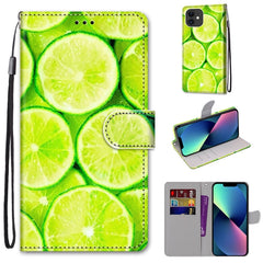 Coloured Drawing Cross Texture Horizontal Flip PU Leather Case with Holder & Card Slots & Wallet & Lanyard, For iPhone 13 mini