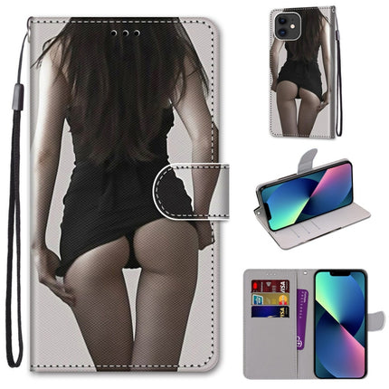 Coloured Drawing Cross Texture Horizontal Flip PU Leather Case with Holder & Card Slots & Wallet & Lanyard, For iPhone 13 mini