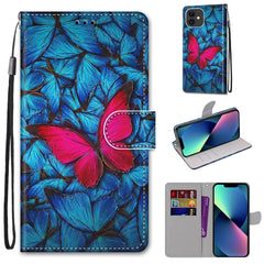 Coloured Drawing Cross Texture Horizontal Flip PU Leather Case with Holder & Card Slots & Wallet & Lanyard, For iPhone 13 mini