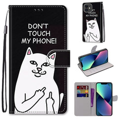 Coloured Drawing Cross Texture Horizontal Flip PU Leather Case with Holder & Card Slots & Wallet & Lanyard, For iPhone 13 mini