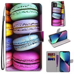 Coloured Drawing Cross Texture Horizontal Flip PU Leather Case with Holder & Card Slots & Wallet & Lanyard, For iPhone 13 mini