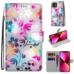 Coloured Drawing Cross Texture Horizontal Flip PU Leather Case with Holder & Card Slots & Wallet & Lanyard, For iPhone 13