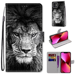 Coloured Drawing Cross Texture Horizontal Flip PU Leather Case with Holder & Card Slots & Wallet & Lanyard, For iPhone 13